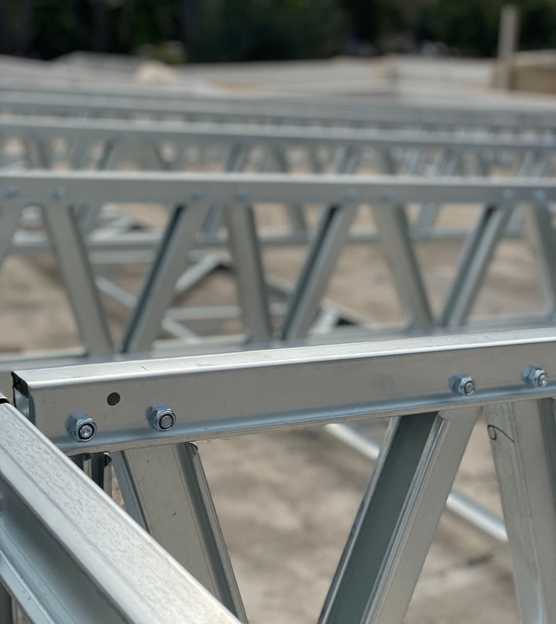Lightweight steel frame structure
