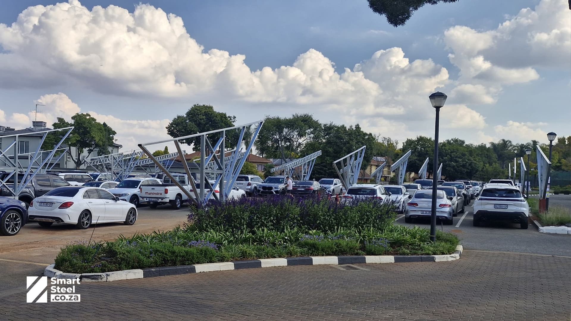Centurion Golf Club solar carport steel structure detail